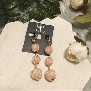 INC Blush Beaded Earrings
